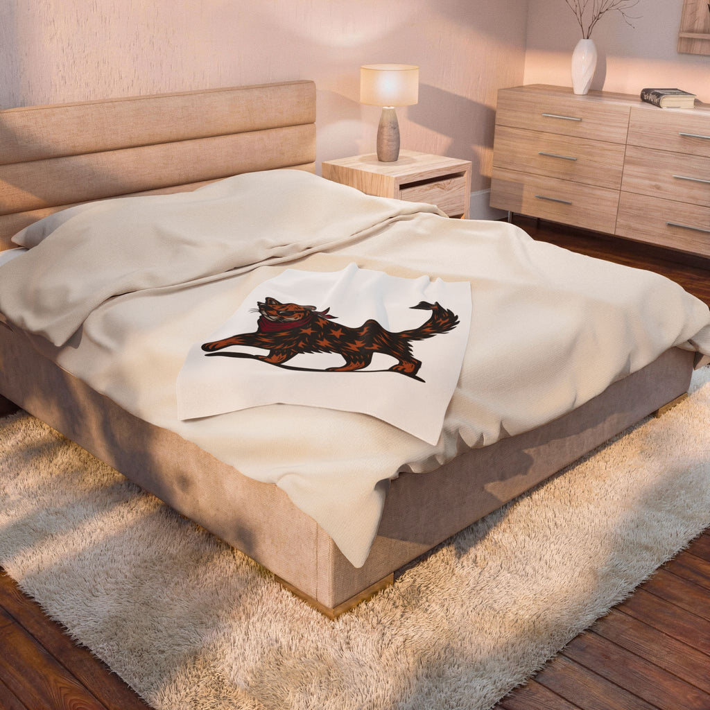 Pussycat Kerchief Blanket Cowgirl Creatures Gift Women Striking Blanket Cat Bandana Blanket Rodeo Fan Vintage Graphic Blanket Nostalgic Eyewear