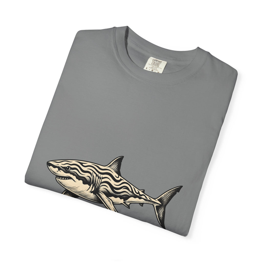 Shark T-Shirt Ocean Creatures Gift Women Geometric T-Shirt Shark T-Shirt Marine Fan Abstract T-Shirt Wildlife Graphic Sketch Bands T-Shirt