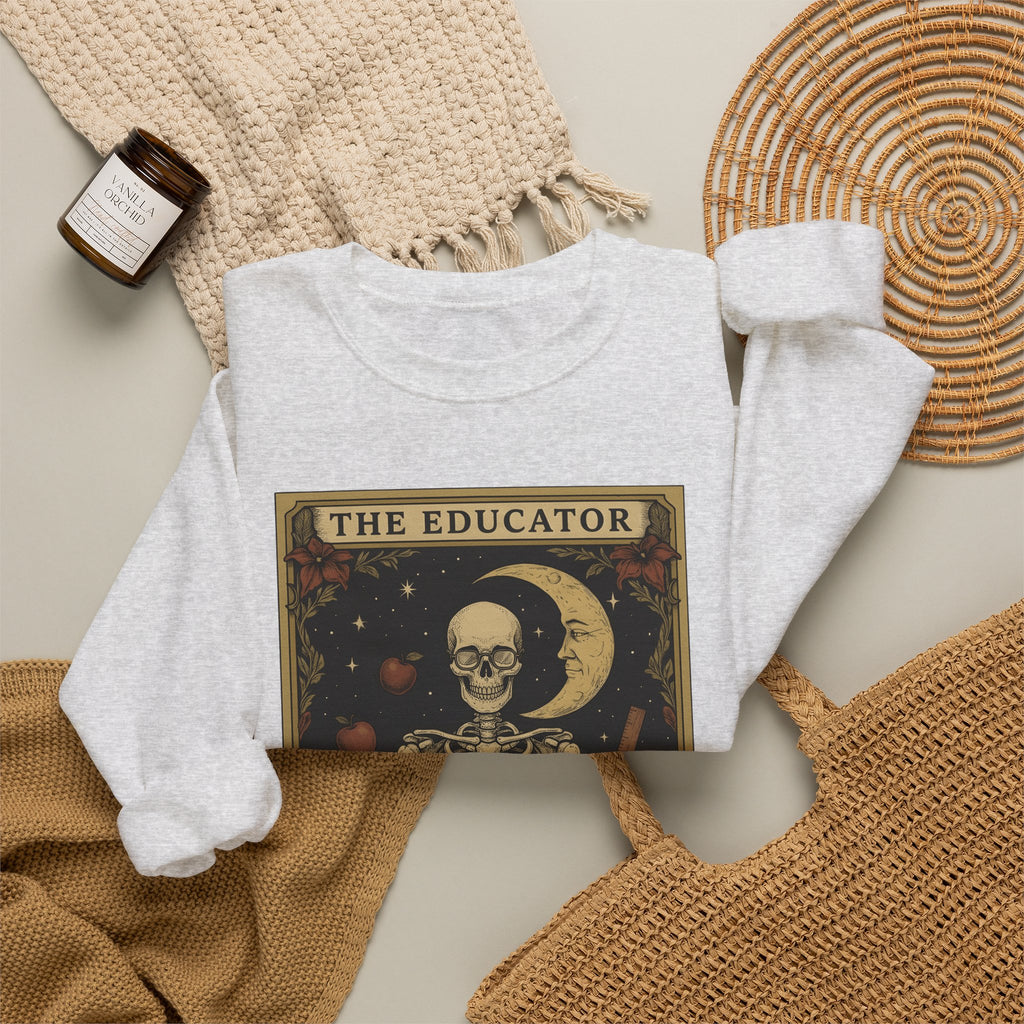 Skull Instructor Sweatshirt Teacher Dark Gift Women Retro Sweatshirt Skeleton Sweatshirt Educator Enthusiast Vintage Sweatshirt Gothic