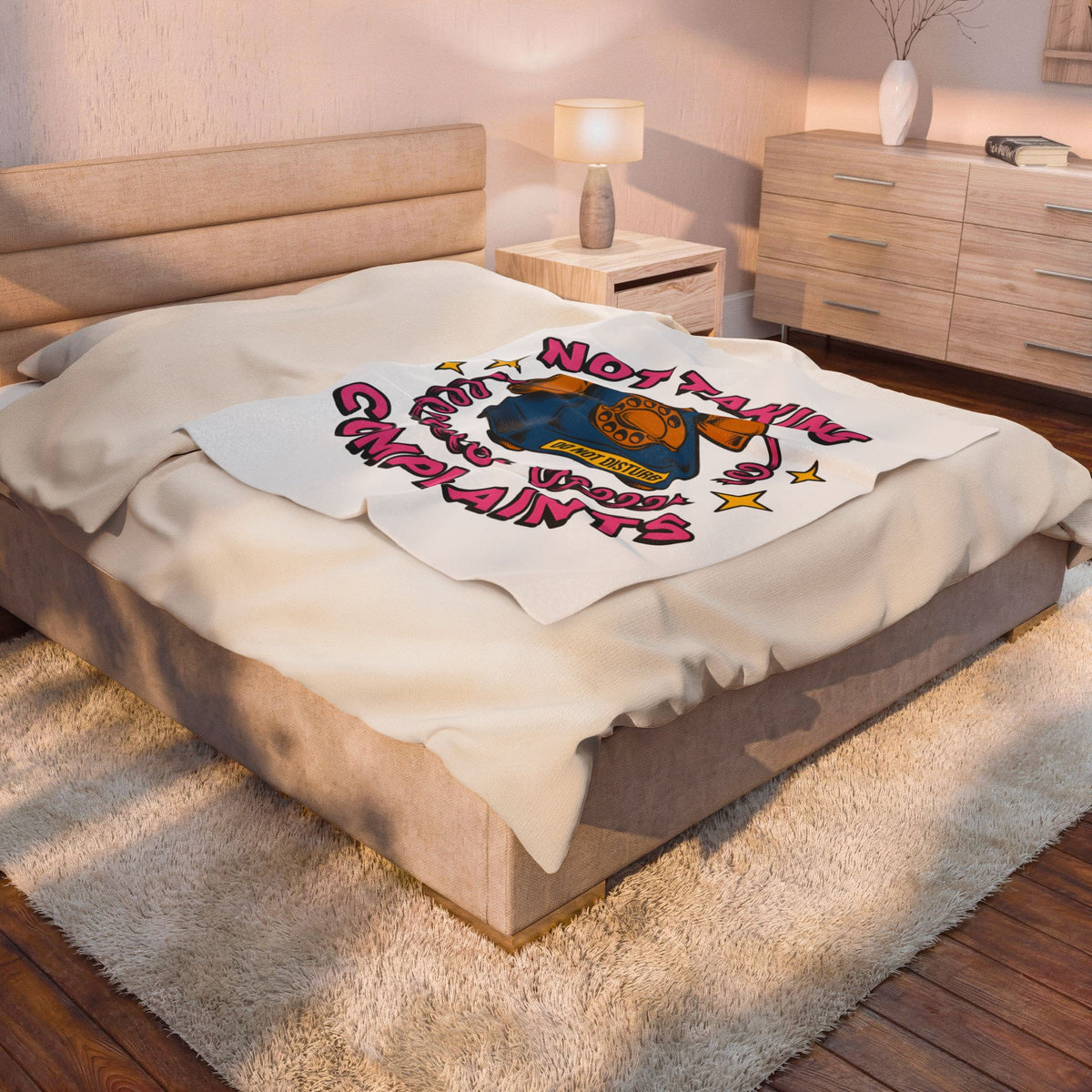 Vintage Rotary Phone Funny Jokes Gift Cartoon Old Phone Comedy Fan Humor Joke Classic Blanket
