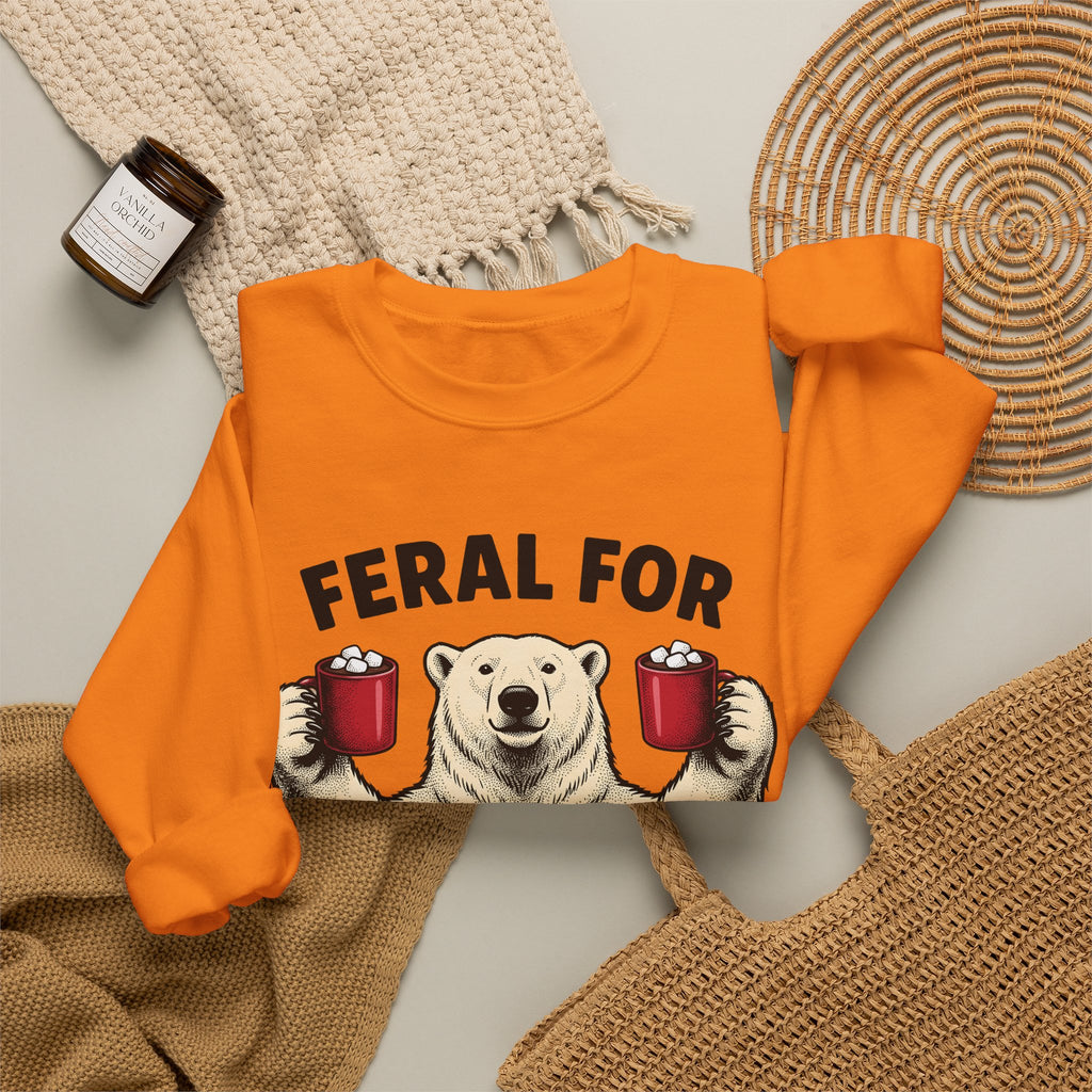 White Bear Holiday Frost Gift Rustic Polar Bear Christmas Fan Winter Cartoon Tea Mug Sweatshirt
