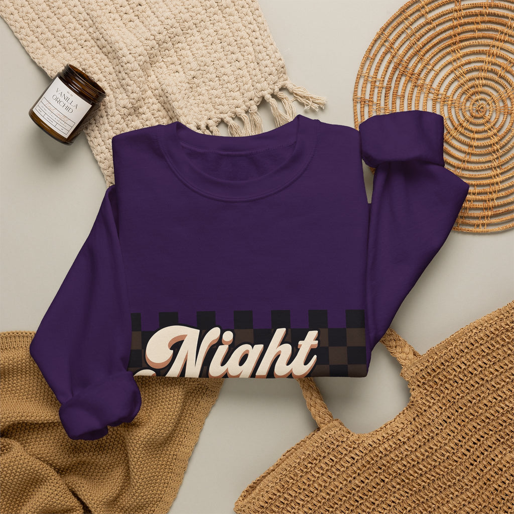 Vintage Checkered Sweatshirt Nurses Job Gift Women Retro Sweatshirt Plaid Sweatshirt Nurse Enthusiast Vintage Sweatshirt Career Graphic Groovy Large Text
