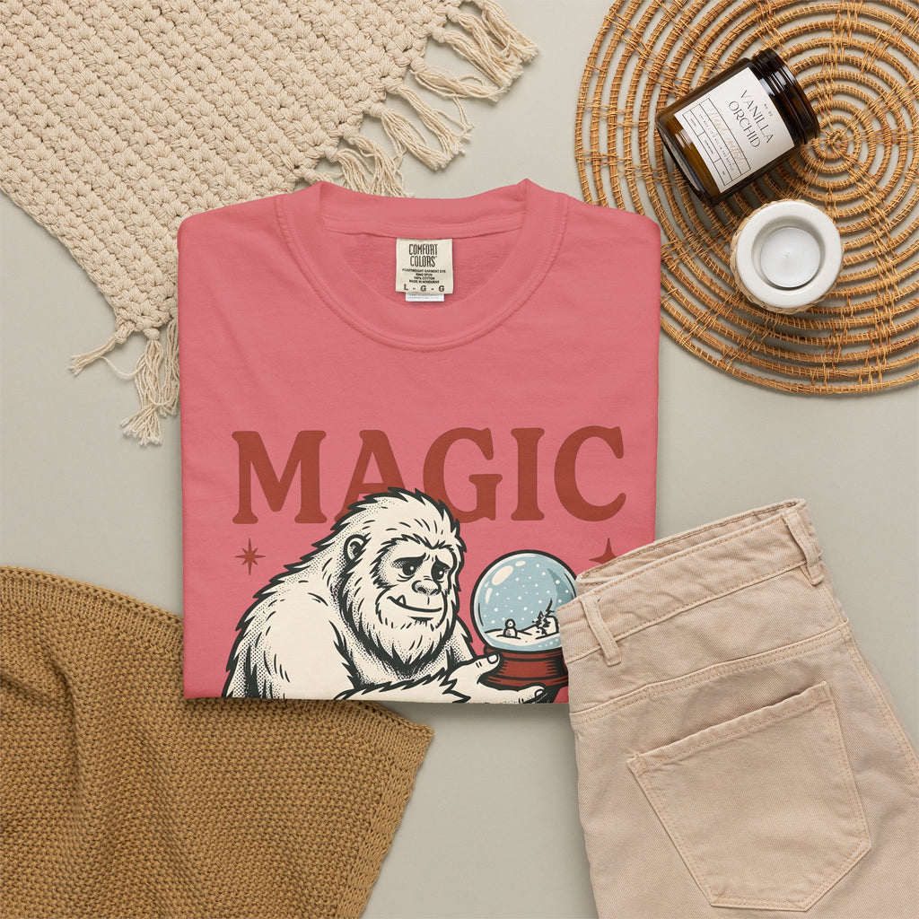 Sasquatch Penguin T-Shirt Christmas Frost Gift Women Antique T-Shirt Bigfoot T-Shirt Xmas Fan Vintage T-Shirt Frosty Graphic Throwback Snow Ball