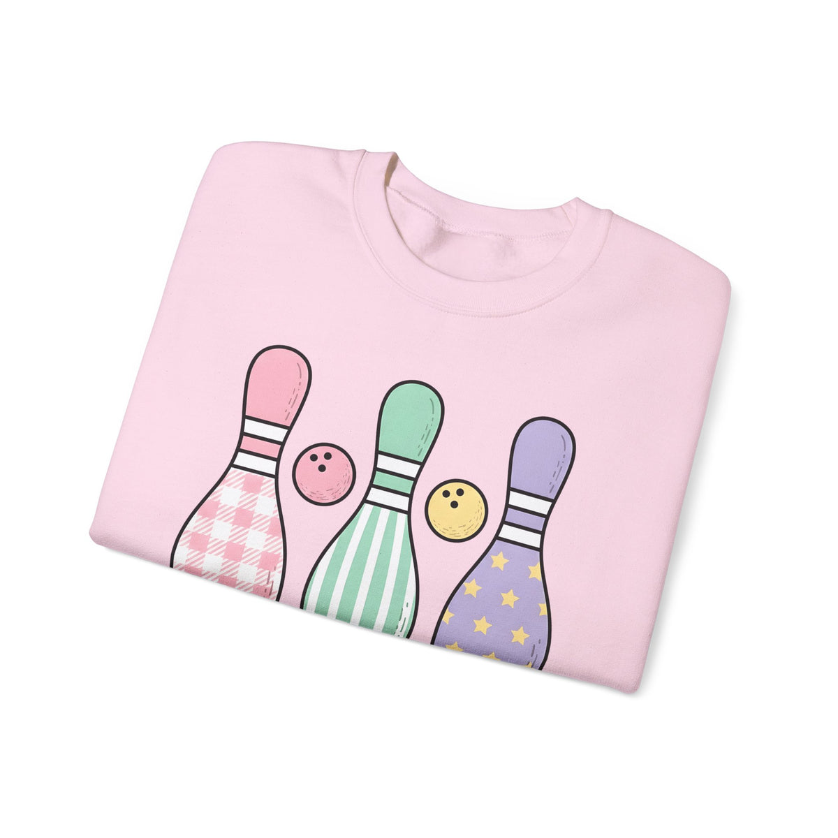 Bowling Pins Sweatshirt Bowling Activity Gift Women Line Art Sweatshirt Tenpins Sweatshirt Bowling Fan Bowling Illustrations Sweatshirt Marker Bowling Ball