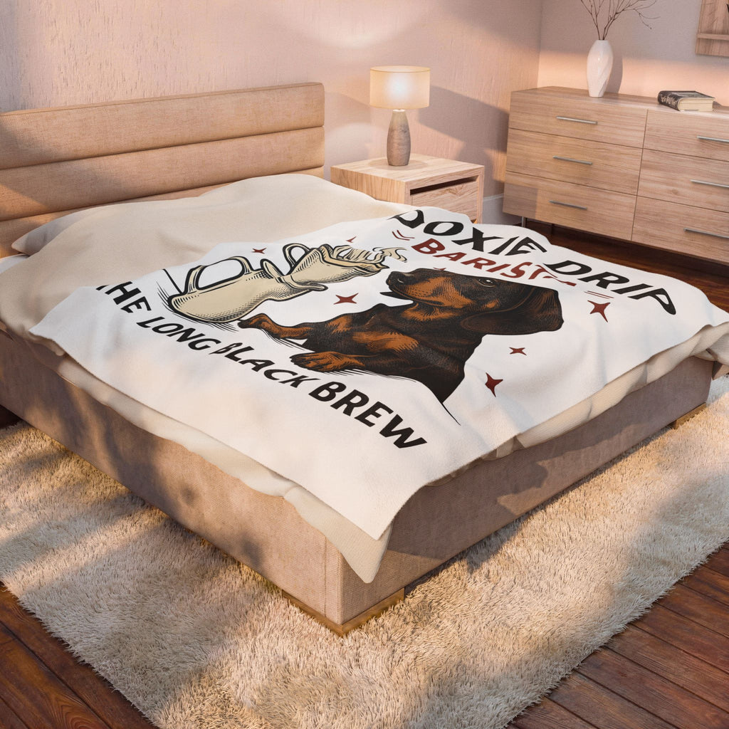Dachshund Coffee Blanket Coffee Pet Gift Women Retro Blanket Wiener Dog Blanket Coffee Fan Java Vintage Blanket Dog Graphic Sketch Coffee Cup