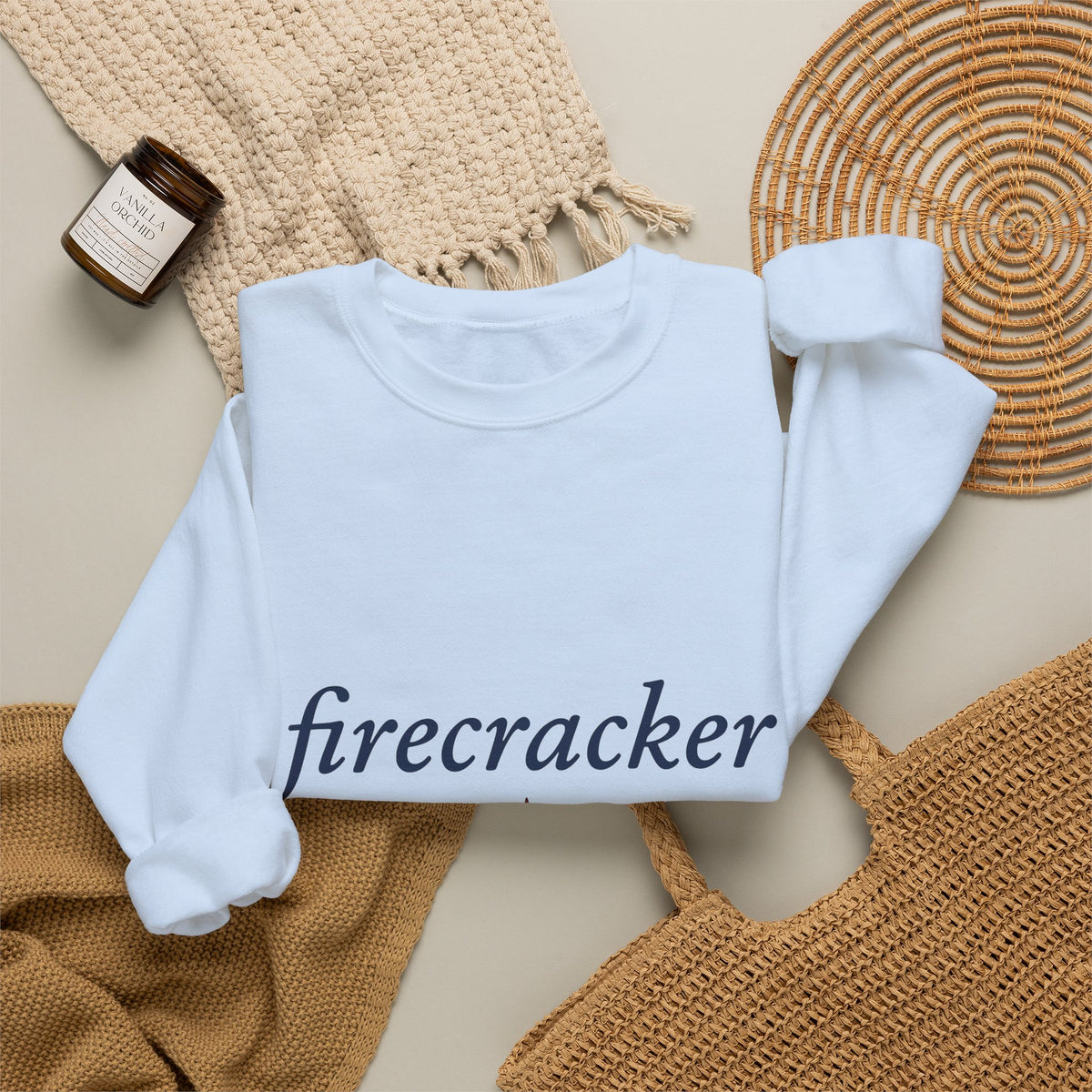 Star Burst Holiday Patriotic Gift Playful Explosion Christmas Fan Firework Minimalist Spark Sweatshirt