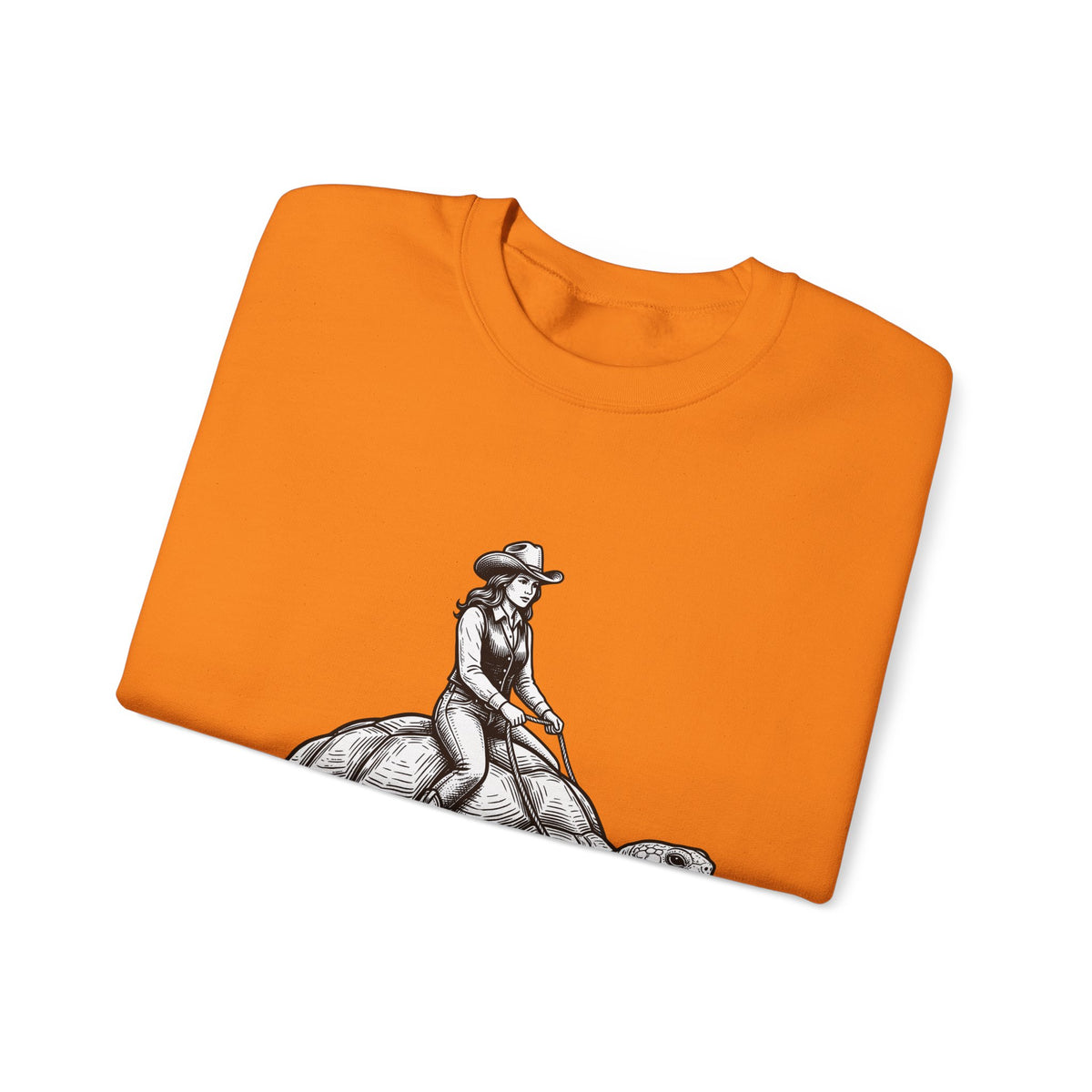 Cowgirl Riding Tortoise Sweatshirt Cowgirl Western Gift Women Vintage Sweatshirt Cowgirl Riding Turtle Sweatshirt Rodeo Fan Retro Sweatshirt Western Design