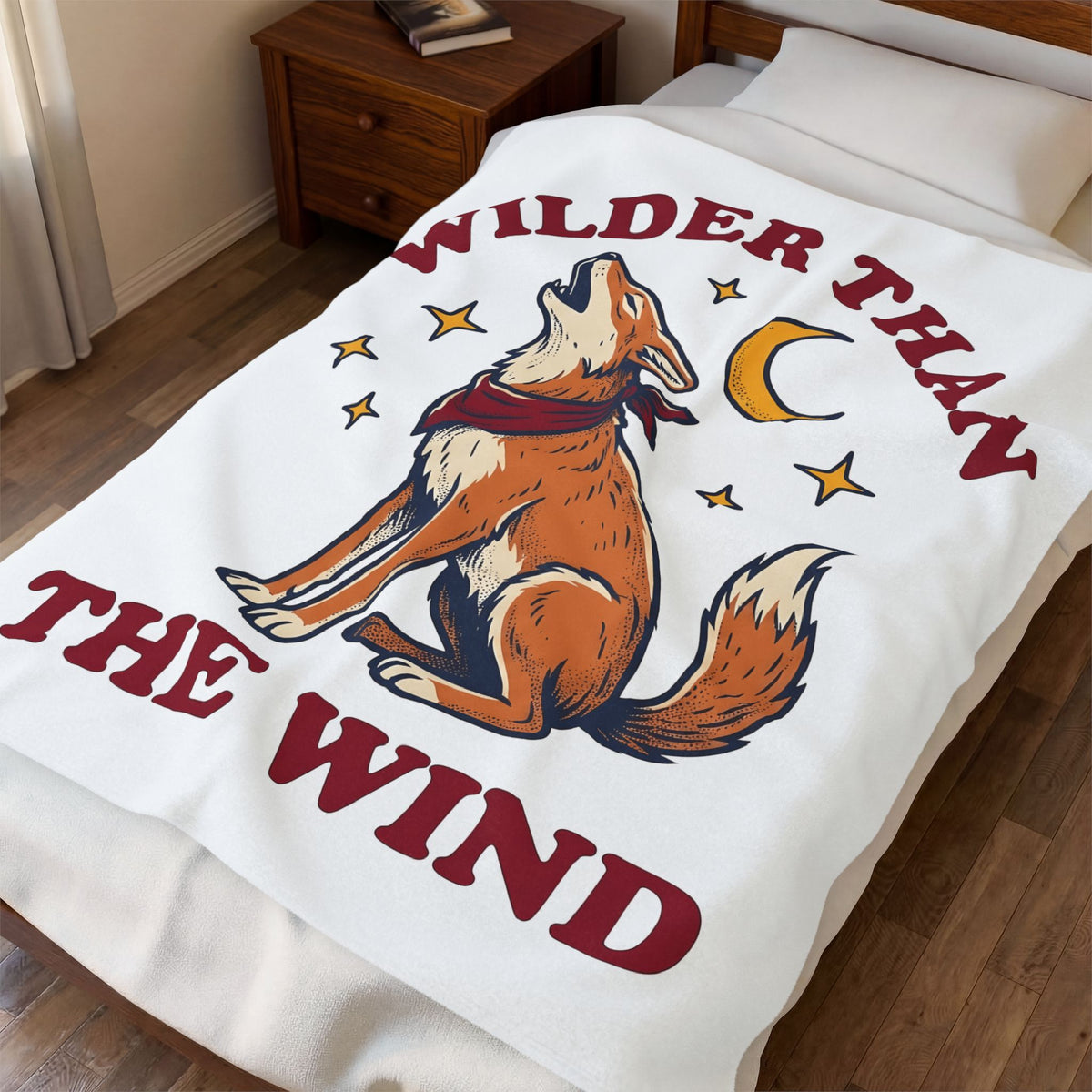 Barking Coyote Blanket Cowgirl Pet Gift Women Country Blanket Coyote Blanket Cowgirl Fan Rustic Blanket Animal Graphic Farmhouse Scarf Blanket