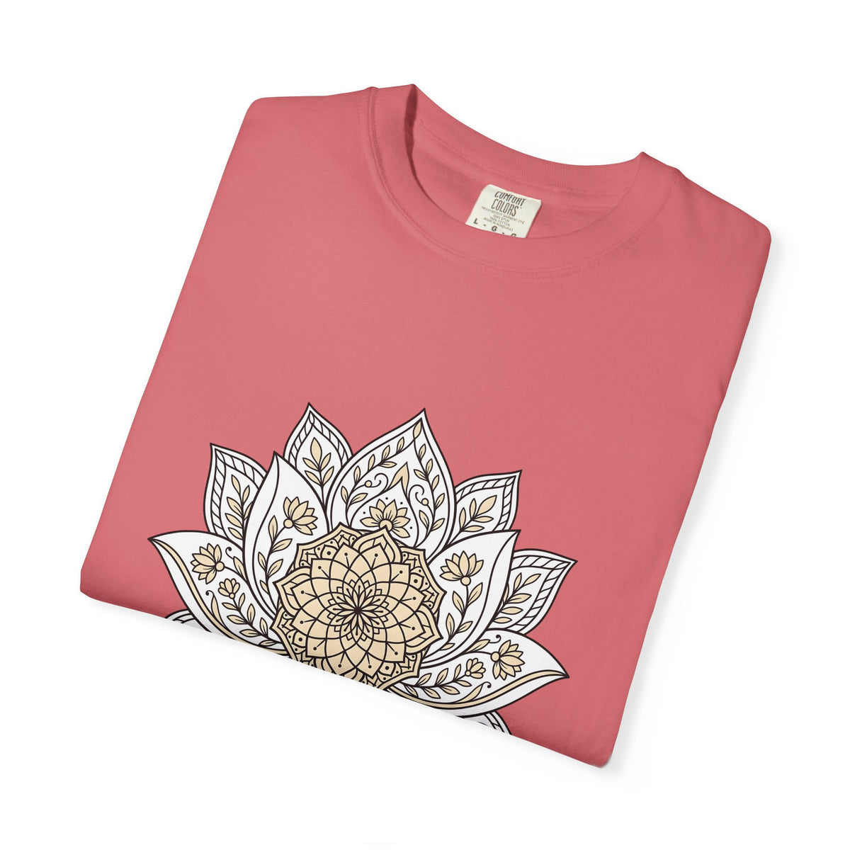 Mandala Bloom T-Shirt Boho Chic Mindfulness Gift Women Folk T-Shirt Flower T-Shirt Bohemian Enthusiast Tribal T-Shirt Meditation Graphic Clean