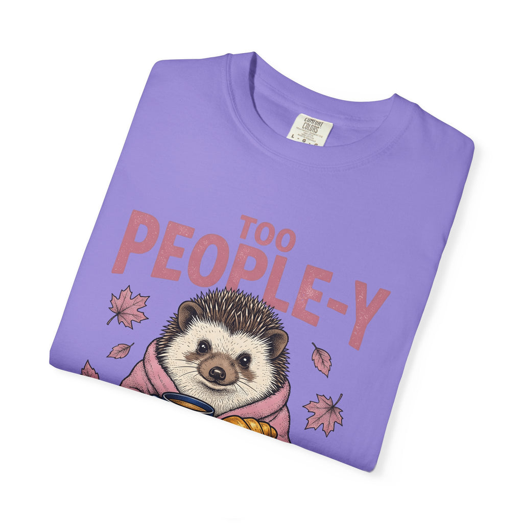 Porcupine Latte T-Shirt Introvert Wildlife Gift Women Adorable T-Shirt Latte Art T-Shirt Introvert Fan Cute T-Shirt Animal Graphic Sketch Fall