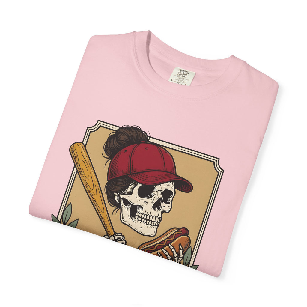 Bones Baseball Mom T-Shirt Baseball Mom Game Gift Women Classic T-Shirt Skeleton T-Shirt Mom Fan Retro T-Shirt Sports Graphic Doodle Frankfurter