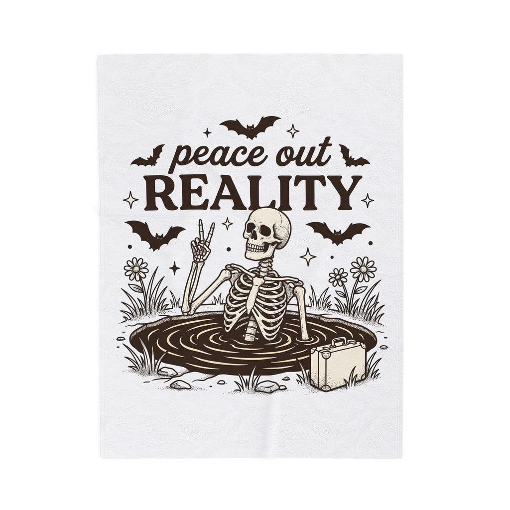 Skeleton Graphic Blanket Funny Halloween Gift Women Gothic Blanket Bones Blanket Humor Fan Dark Blanket Spooky Graphic Vintage Bat Blanket