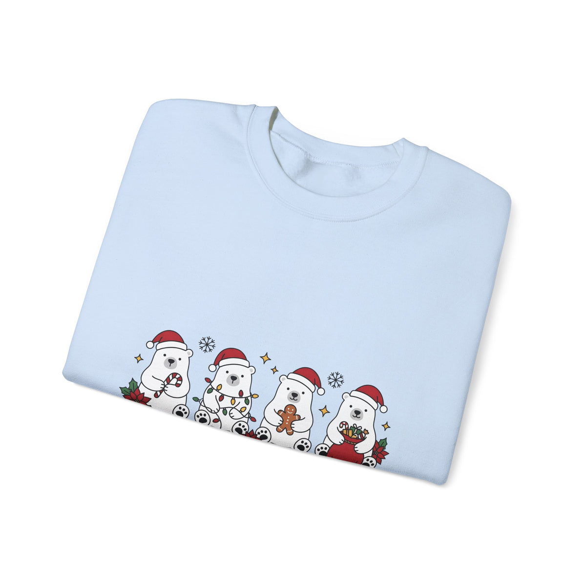 Polar Bear Pack Christmas Fauna Gift Playful Ursidae Xmas Fan Arctic Animal Wildlife Festive Sweatshirt