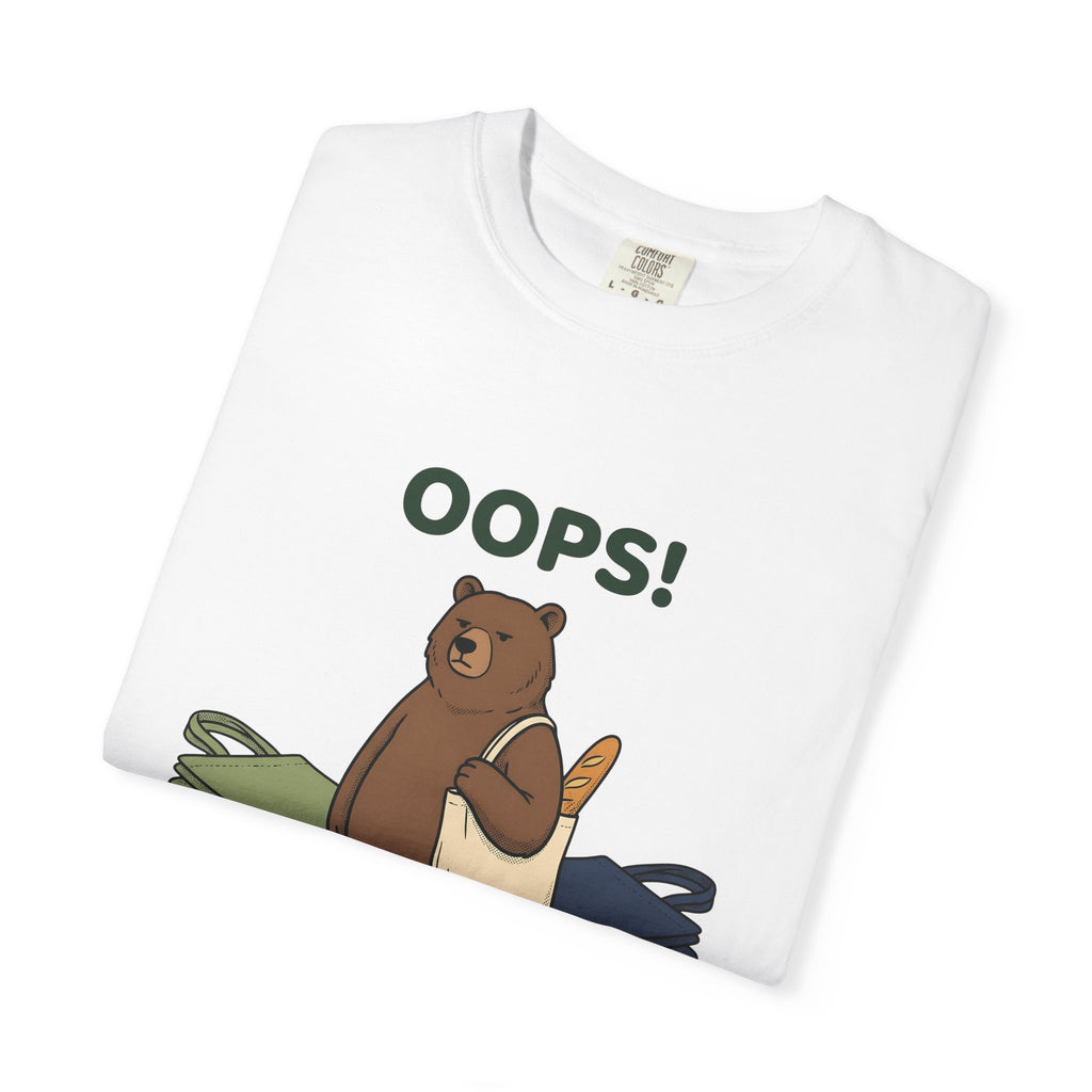 Bear Canvas T-Shirt T-Shirt Funny Critter Gift Women Doodle T-Shirt T-Shirt T-Shirt Humor Fan Cartoon T-Shirt Animal Graphic Sketch Baked Bread T-Shirt