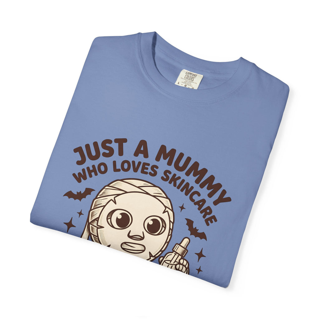 Mummy Costume T-Shirt Halloween Makeup Gift Women Animated T-Shirt Wrap T-Shirt Horror Fan Cartoon T-Shirt Cosmetics Graphic