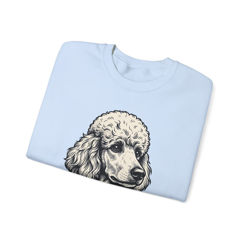 Poodle Dog Sweatshirt Dog Creatures Gift Women Shabby Chic Sweatshirt Poodle Sweatshirt Dog Fan Canine Graphic Sweatshirt Vintage Design Sweatshirt Line Art Floral