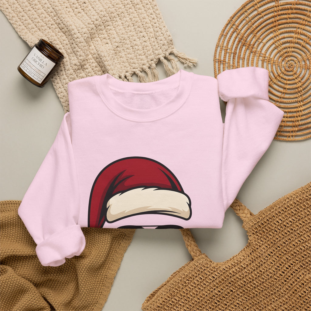 Santa Hat Sunglasses Christmas Humor Gift Cartoon Cool Shades Xmas Fan Funny Retro Smoking Sweatshirt