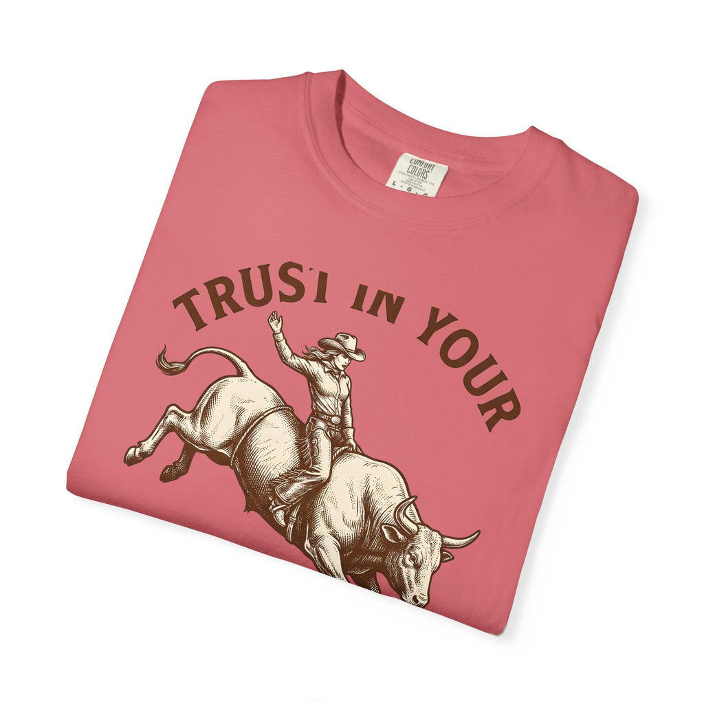 Cowgirl Rodeo T-Shirt Cowgirl Western Wear Gift Women Hand Drawn T-Shirt Rodeo T-Shirt Cowboy Fan Illustrated T-Shirt Country Graphic Sketch Rodeo