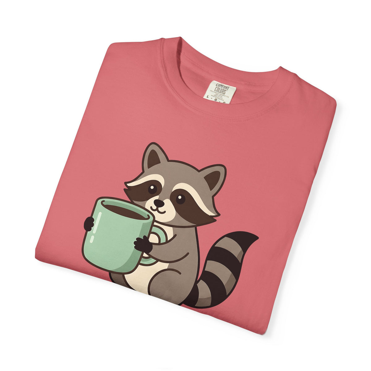Raccoon Coffee T-Shirt Nurses Coffee Gift Women Cute T-Shirt Coffee T-Shirt Nurse Enthusiast Adorable T-Shirt Caffeinated Graphic Coffee