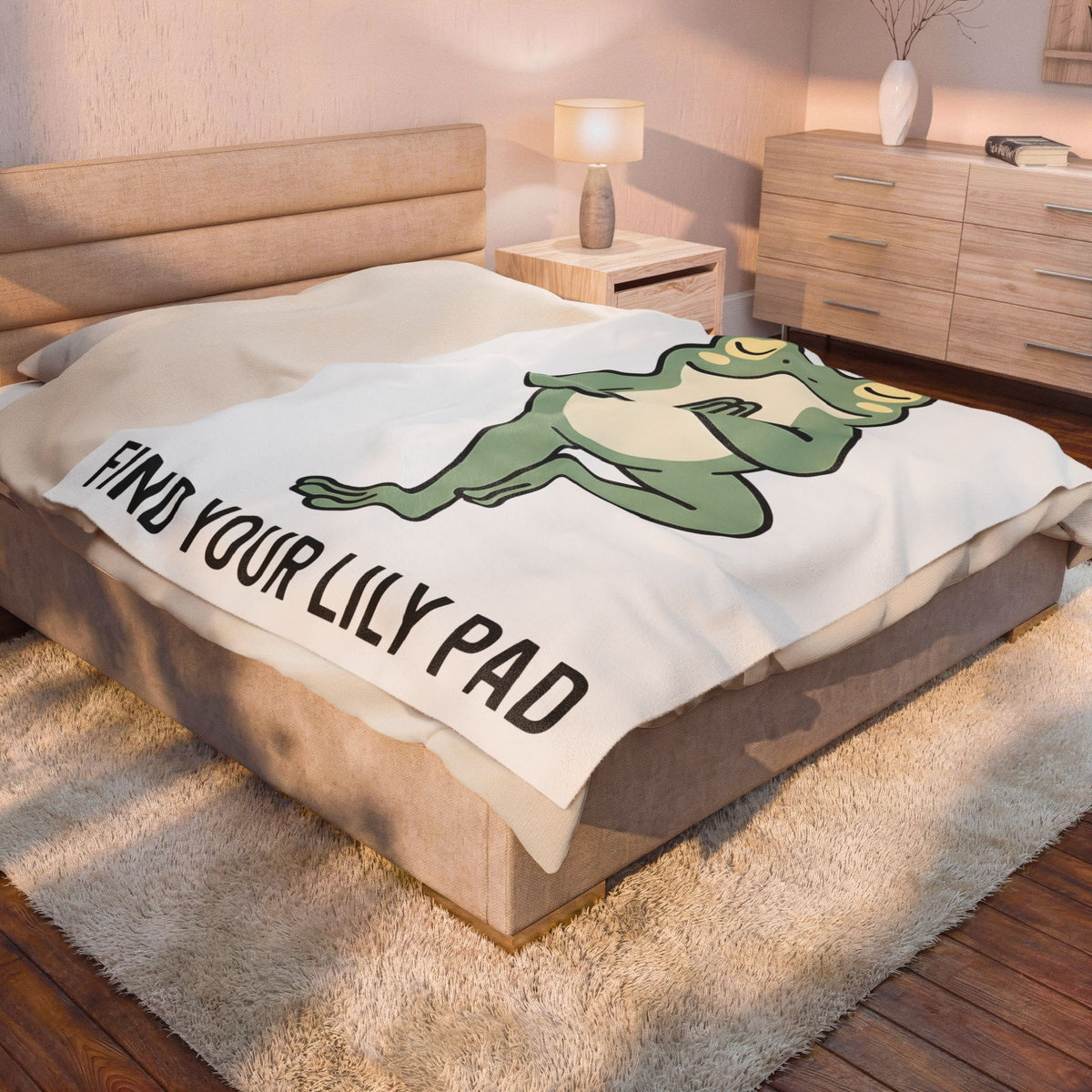 Yoga Frog Blanket Yoga Nature Gift Women Sketch Blanket Toad Blanket Yoga Enthusiast Drawing Illustration Wildlife Graphic Clean Standing Pose