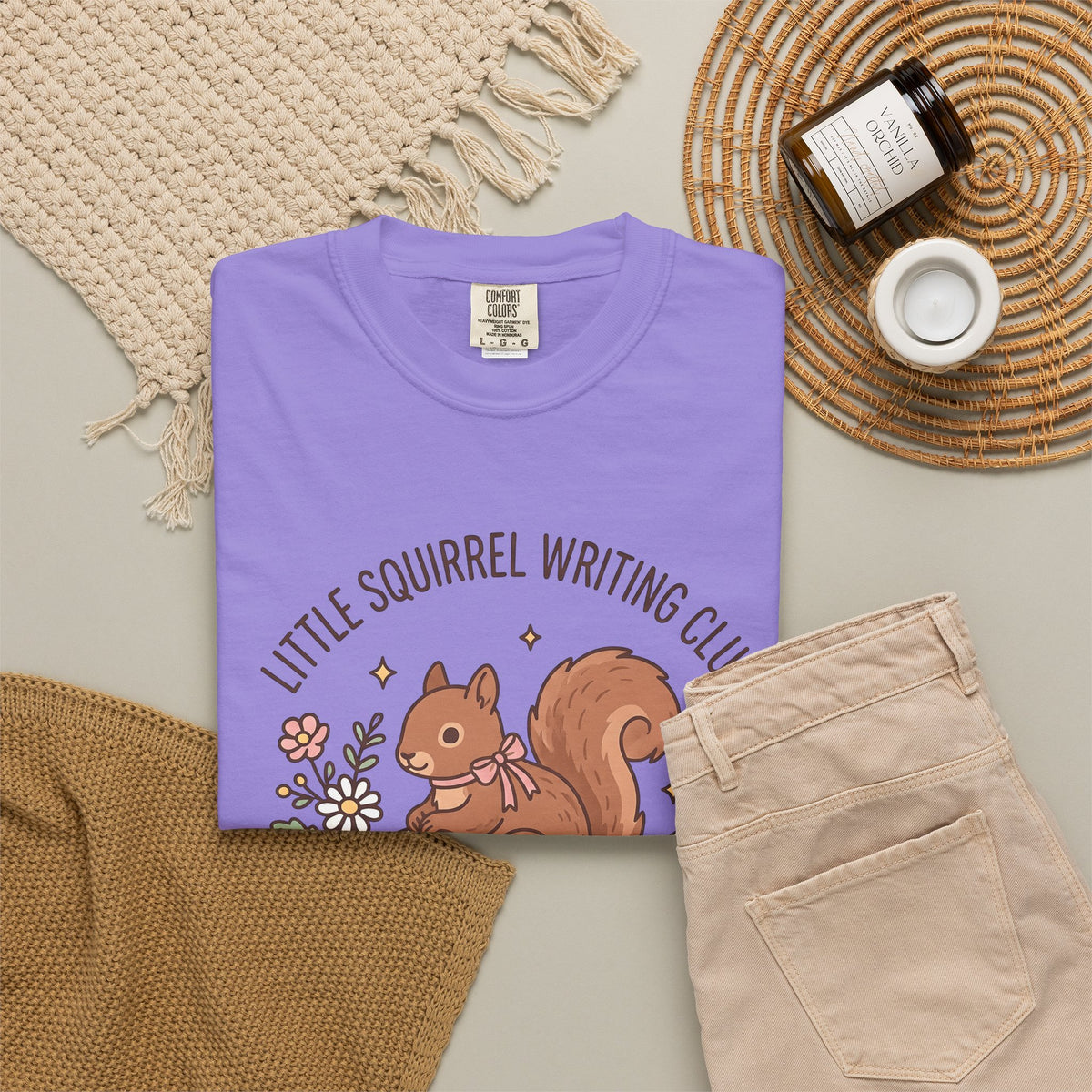 Squirrel Tower Papers T-Shirt Writing Critter Gift Women Playful T-Shirt Paper Tower T-Shirt Author Fan Stationery T-Shirt Animal Graphic Line Art