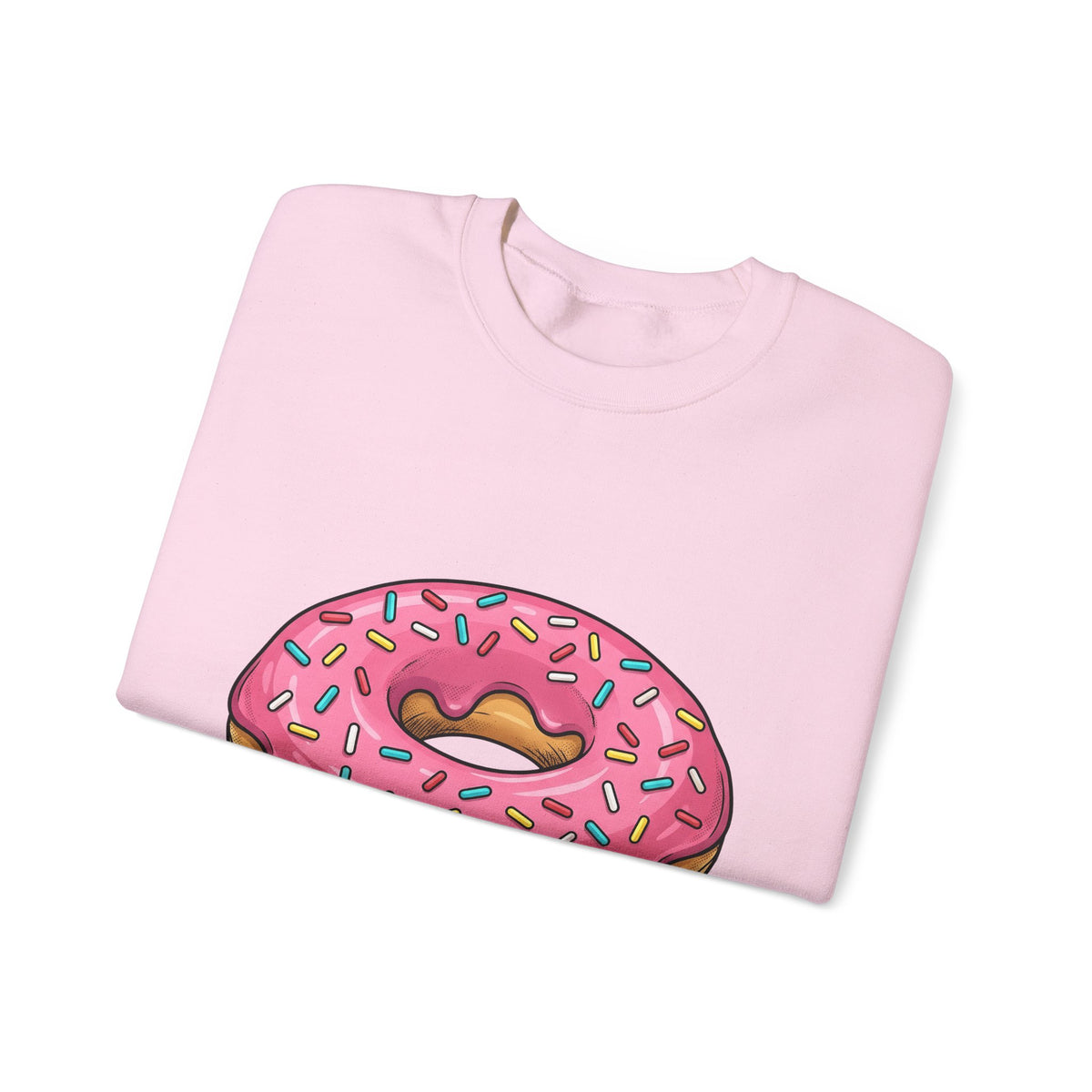 Donut Image Sweatshirt Desserts Cuisine Gift Women Comic Sweatshirt Doughnut Sweatshirt Pastry Fan Cartoon Sweatshirt Food Graphic Modern Nonpareils Sweatshirt