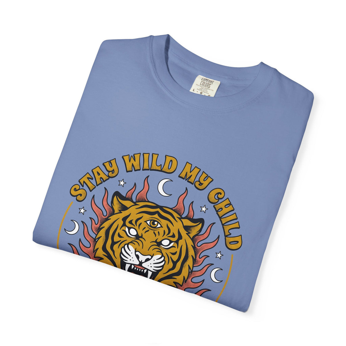 Tiger Head T-Shirt Boho Chic Animal Gift Women Psychedelic T-Shirt Tiger T-Shirt Hippie Fan Tribal Graphic Vintage Rose T-Shirt