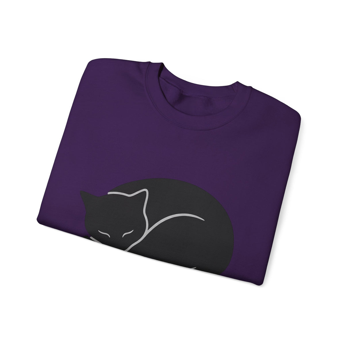 Dozing Feline Sweatshirt Cat Creature Gift Women Geometric Sweatshirt Cat Sweatshirt Kitty Fan Abstract Sweatshirt Beast Graphic Minimalist Claw Sweatshirt