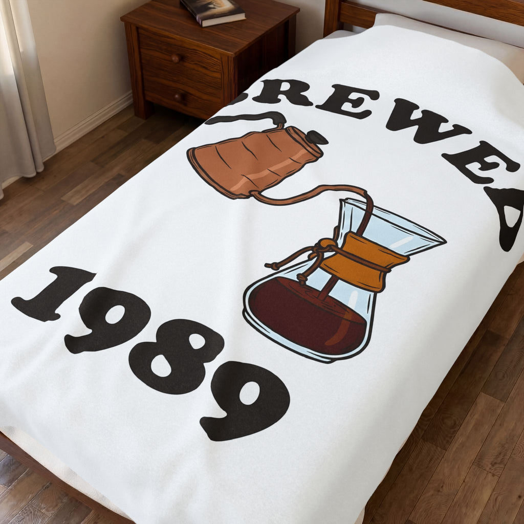 Coffee Maker Blanket Coffee Beverage Gift Women Sketch Blanket Brewer Blanket Coffee Fan Coffee Illustration Design Retro Pour Over Blanket