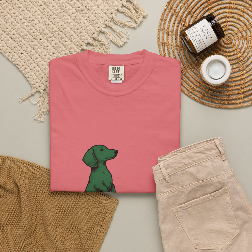 Dachshund Hound T-Shirt Dog Wildlife Gift Women Classic T-Shirt Wiener Dog T-Shirt Dog Fan Vintage T-Shirt Nature Graphic Doodle Tree Twig T-Shirt