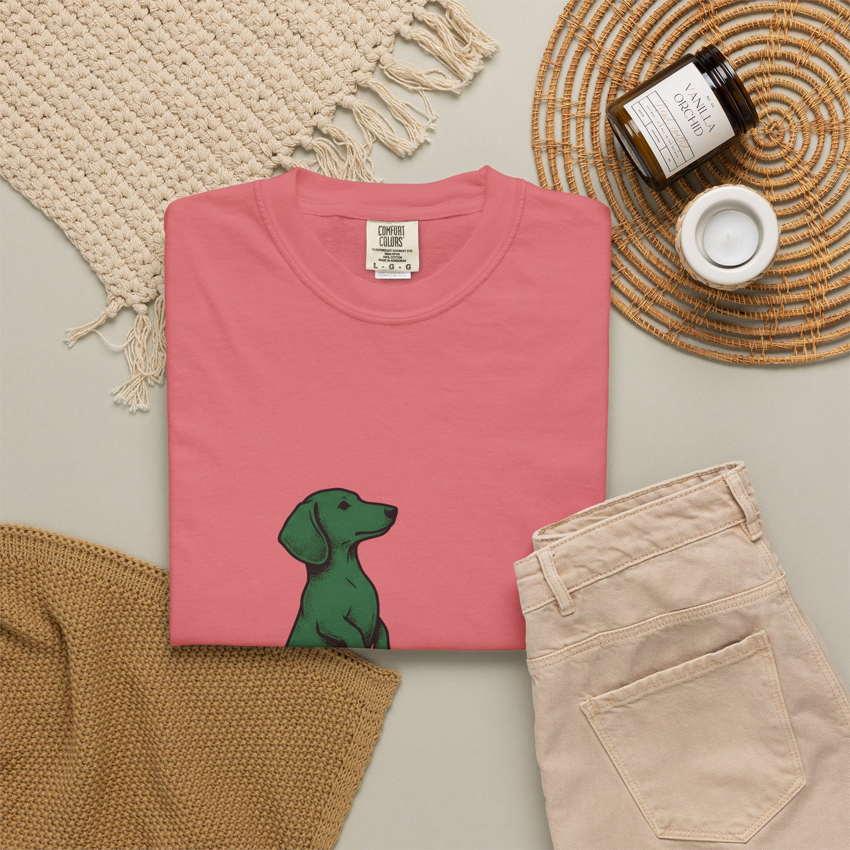 Dachshund Hound T-Shirt Dog Wildlife Gift Women Classic T-Shirt Wiener Dog T-Shirt Dog Fan Vintage T-Shirt Nature Graphic Doodle Tree Twig T-Shirt