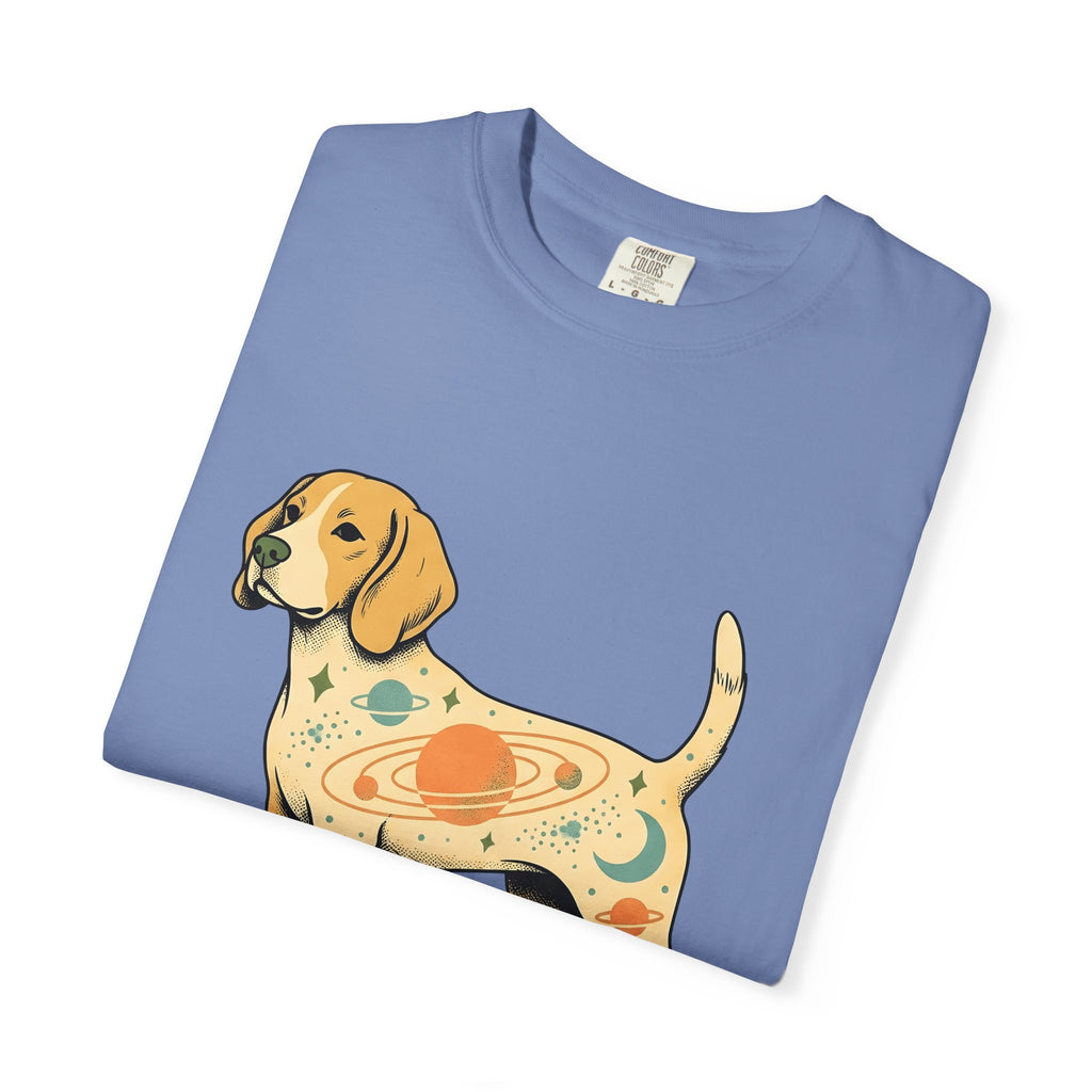 Beagle Puppy T-Shirt Dog Galaxy Gift Women Distressed T-Shirt Puppy T-Shirt Dog Fan Hound T-Shirt Universe Graphic Old School Cosmos T-Shirt