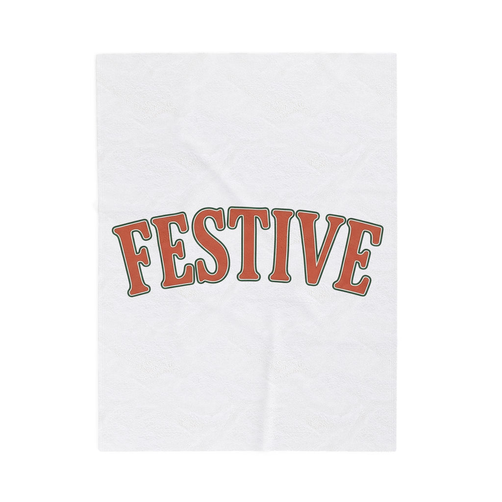 Vintage Lettering Christmas Seasonal Gift Rustic Typography Xmas Fan Holiday Seasonal Clean Blanket