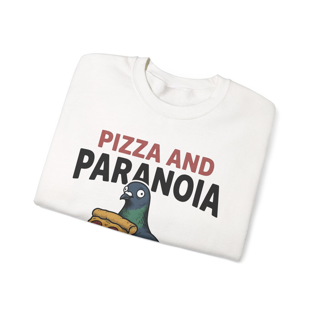 Bird Pizza Sweatshirt Funny Wildlife Gift Women Animated Sweatshirt Pizza Sweatshirt Humor Fan Cartoon Sweatshirt Animal Graphic Retro Meal Sweatshirt