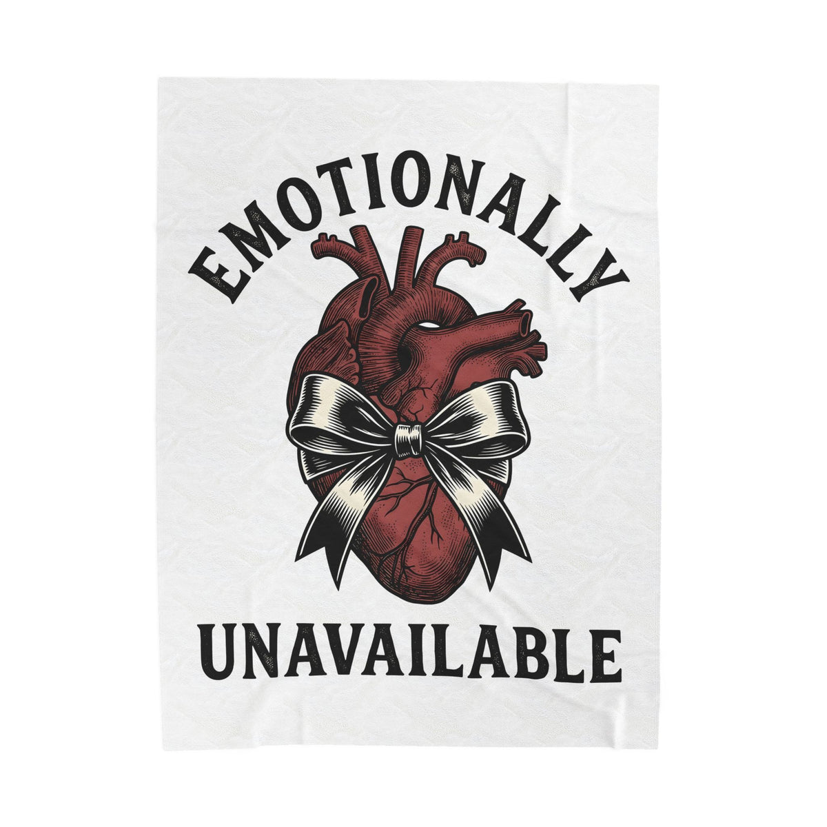 Anatomical Heart Blanket Halloween Dark Humor Gift Women Gothic Blanket Heart Blanket Horror Fan Macabre Blanket Sarcastic Graphic Vintage Bow