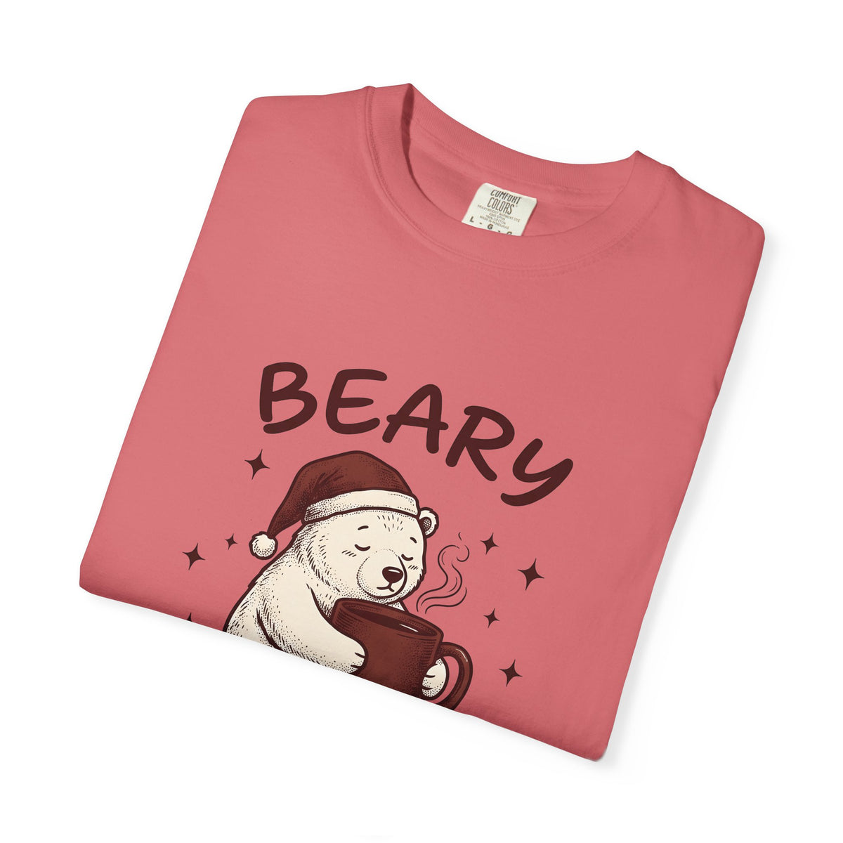 Bear T-Shirt T-Shirt Christmas Animal Gift Women Cute T-Shirt T-Shirt T-Shirt Xmas Fan Coffee T-Shirt T-Shirt Wildlife Graphic Hand Drawn Santa Hat T-Shirt