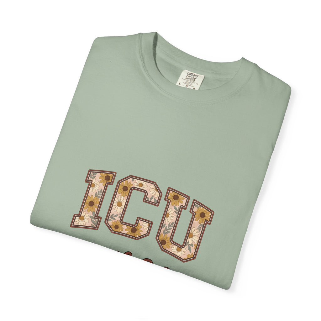 Flower Varsity Letters T-Shirt Nurse Floral Gift Women Boho T-Shirt Letterman T-Shirt Healthcare Enthusiast Hippie T-Shirt Floral Design Retro