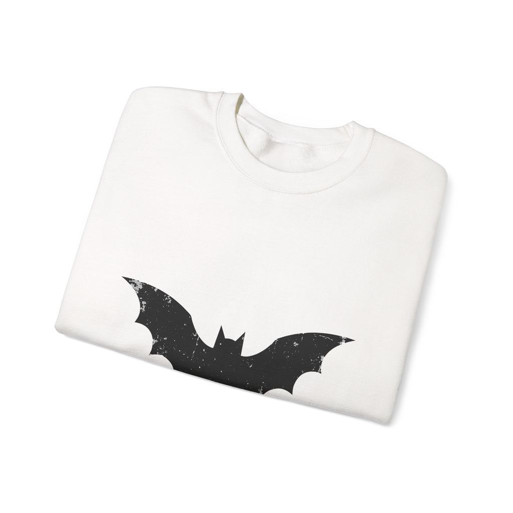 Bat Halloween Horror Gift Vintage Flying Creature Spooky Fan Dark Macabre Simple Sweatshirt