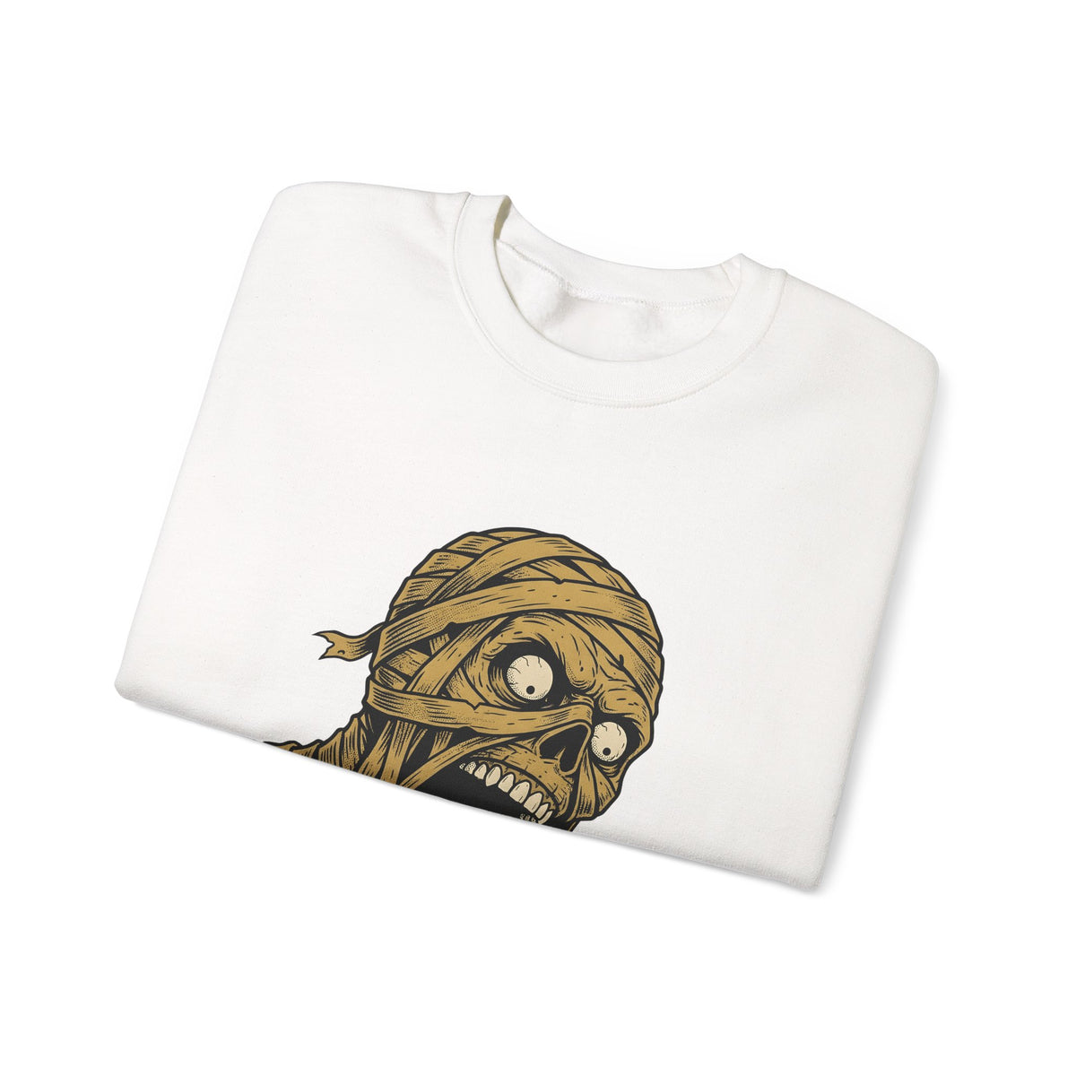 Mummy Skull Sweatshirt Halloween Ghost Gift Women Creepy Sweatshirt Skull Sweatshirt Horror Fan Spooky Sweatshirt Specter Graphic Classic Scarab Sweatshirt