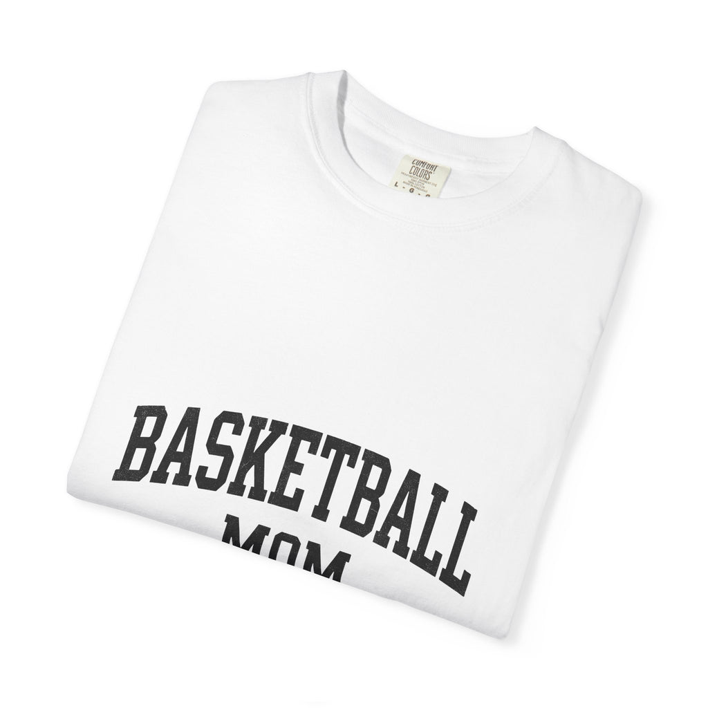 Team Text T-Shirt Moms Basketball Accessories Gift Women Hand Drawn T-Shirt Group Message T-Shirt Mom Fan Handdrawn T-Shirt Basketball Graphic Old