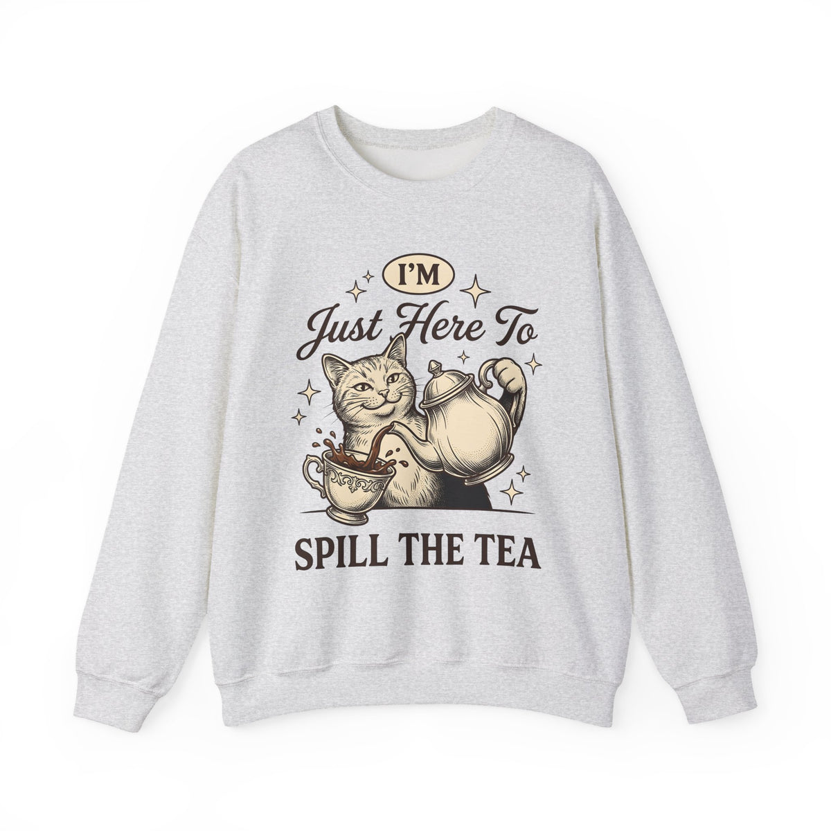 Feline Teapot Sweatshirt Cat Drink Gift Women Classic Sweatshirt Teapot T-Sh