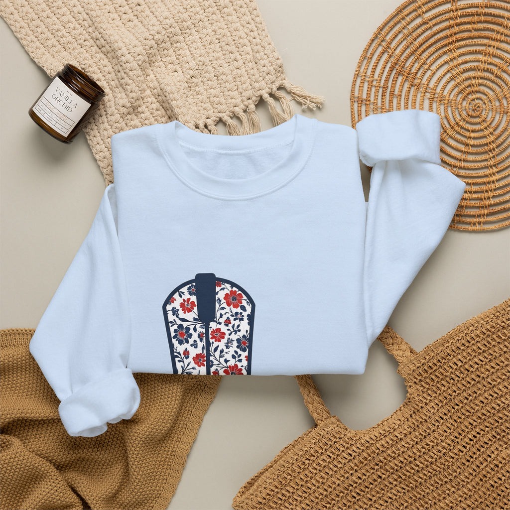 Western Boot America 4Th Of July Cowboy Gift Flower Boot Patriot Fan Floral Rodeo Sweatshirt