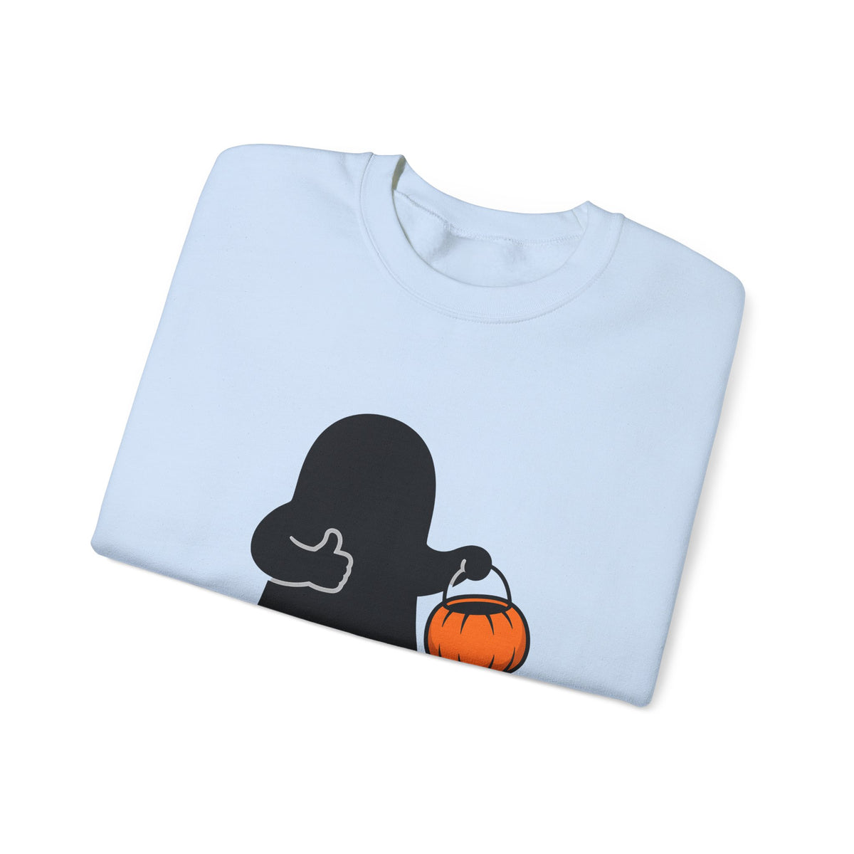 Ghost Halloween Satire Gift Specter Horror Fan Spooky Parody Plain Halloween Sweatshirt