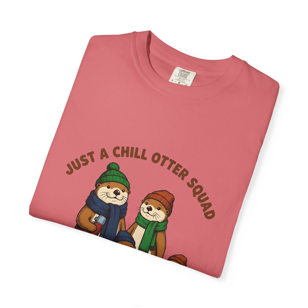 Otter Group T-Shirt Funny Wildlife Gift Women Comic T-Shirt Otters T-Shirt Humor Fan Cartoon T-Shirt Animal Graphic Sketch Beanies T-Shirt