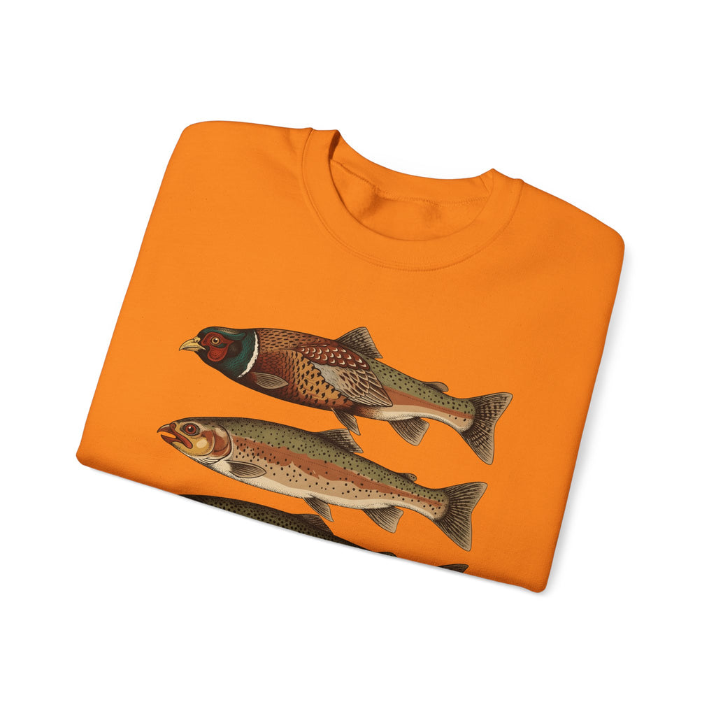 Rainbow Trout Fishing Animals Gift Retro Trout Angler Fan Vintage Wildlife Sketch Game Sweatshirt