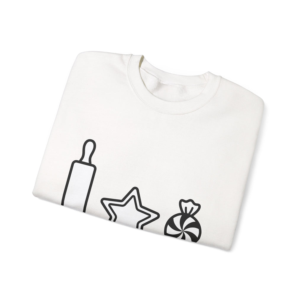 Pastry Symbols Christmas Desserts Gift Simple Bakery Holiday Fan Minimalist Treat Contemporary Sweatshirt