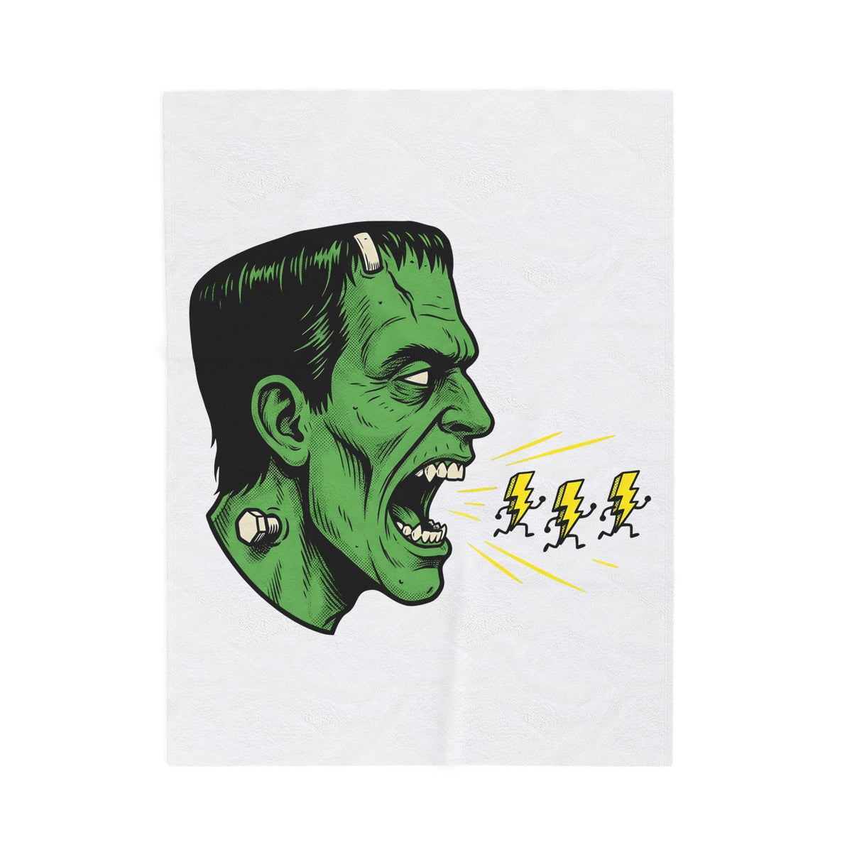 Frankenstein Creature Halloween Scary Gift Cartoon Monster Horror Fan Creepy Frightening Blanket