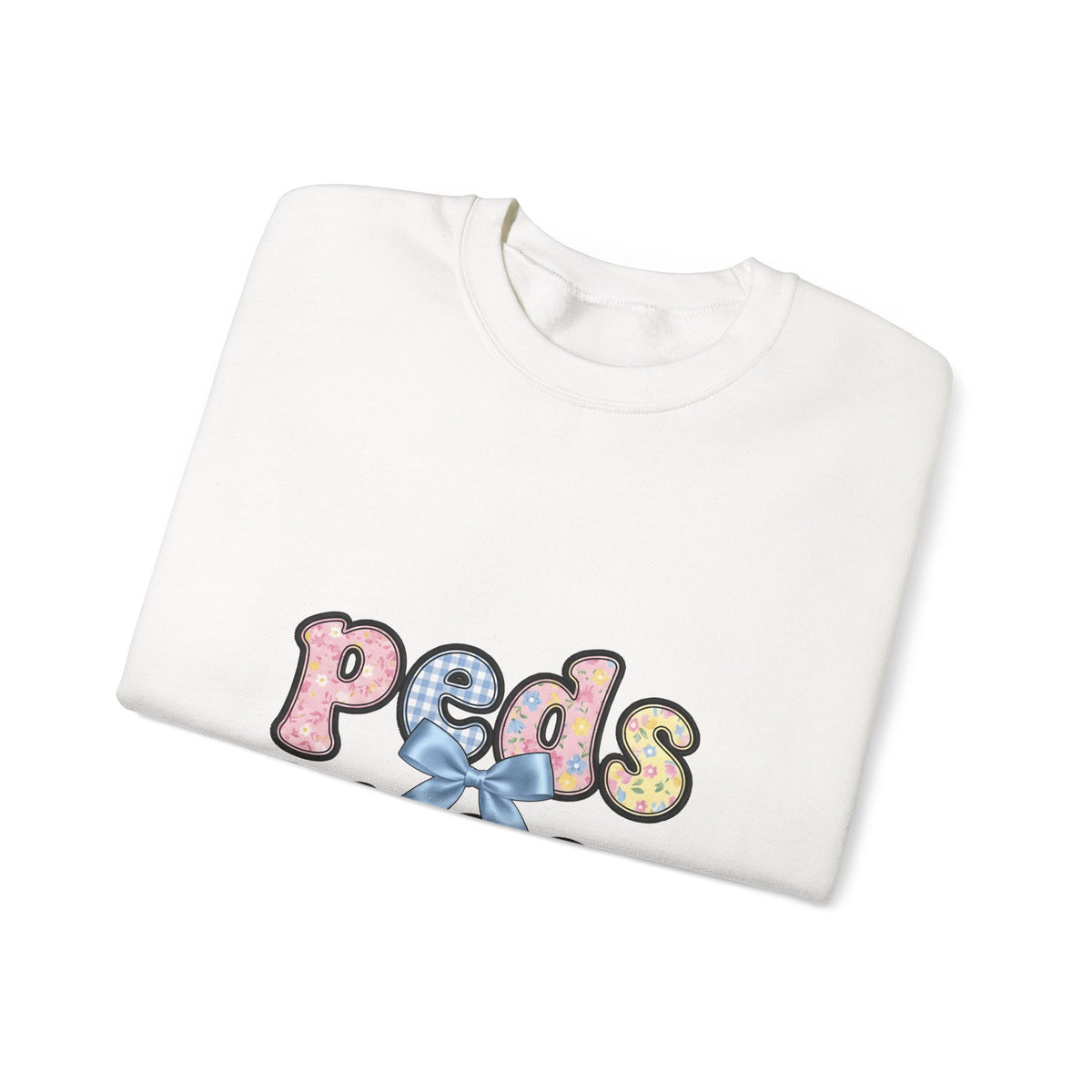 Pastel Fabric Typography Sweatshirt Nurse Flower Gift Women Adorable Sweatshirt Textile Sweatshirt Nursing Enthusiast Typography Sweatshirt Floral Graphic Old