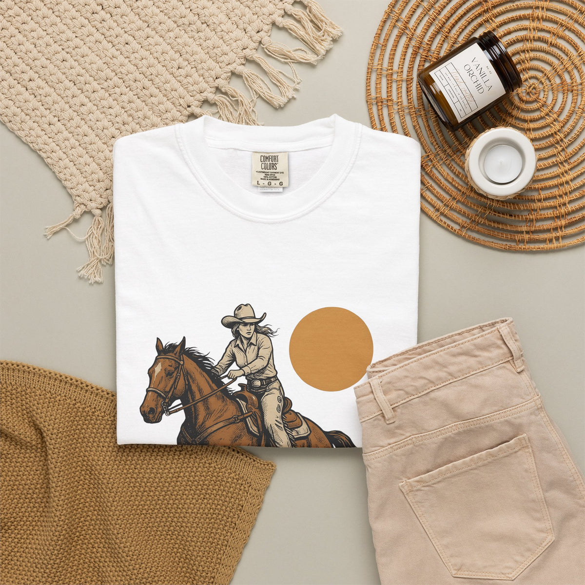 Barrel Racing T-Shirt Cowgirl Livestock Gift Women Cowboy T-Shirt Barrel Racing T-Shirt Rodeo Fan Western T-Shirt Cattle Graphic Retro Horse T-Shirt