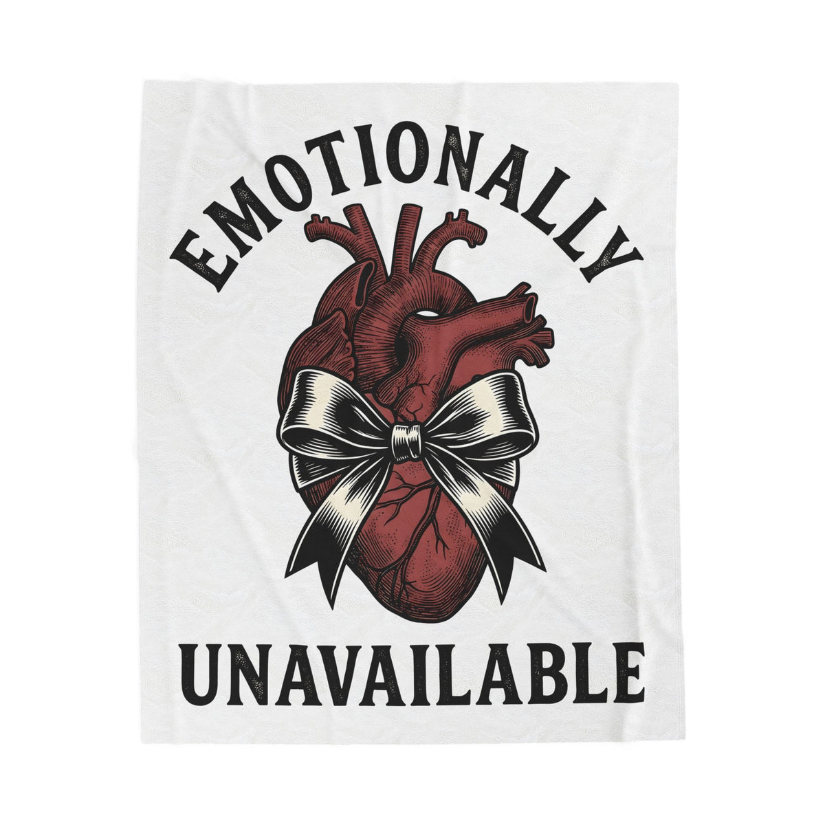 Anatomical Heart Blanket Halloween Dark Humor Gift Women Gothic Blanket Heart Blanket Horror Fan Macabre Blanket Sarcastic Graphic Vintage Bow